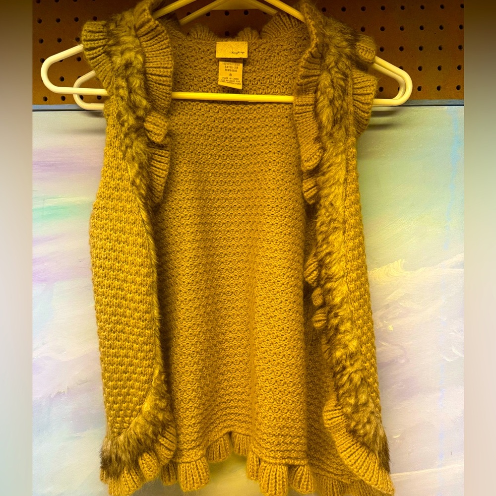 Tan fur lined vest